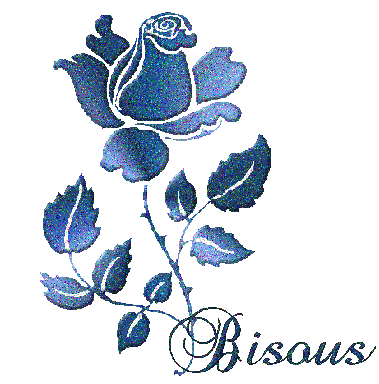 Une rose bleue et un bisou pour toi